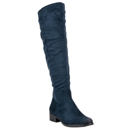 VINCEZA marineblaue Stiefel 1