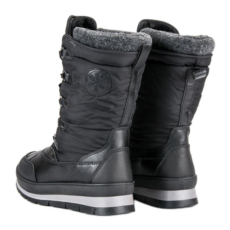 Mckeylor Modische schwarze Schneestiefel 1