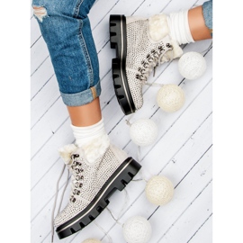 Kylie Stylische Stiefel mit Protektor braun 1