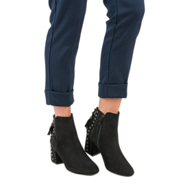 Elegante Wildlederstiefel schwarz 1