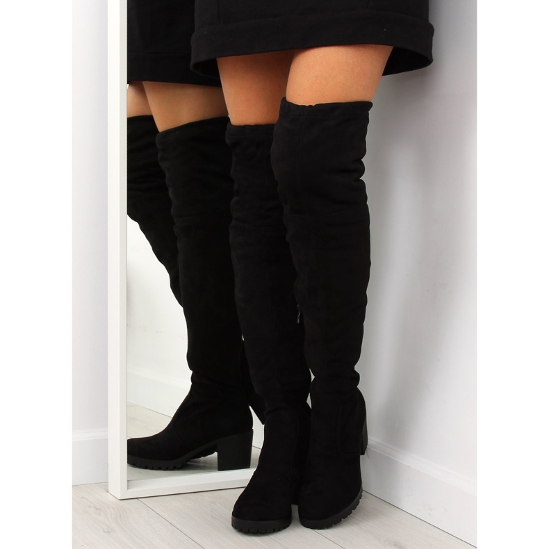 Schwarze Stiefel mit hohen Absätzen BH108-HB 2