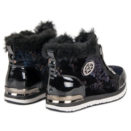 Aclys Modische gebundene Sneakers schwarz mehrfarbig 1