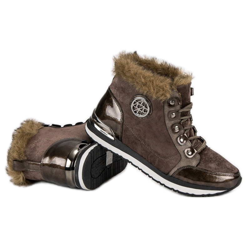 Aclys Modische gebundene Sneakers braun 2