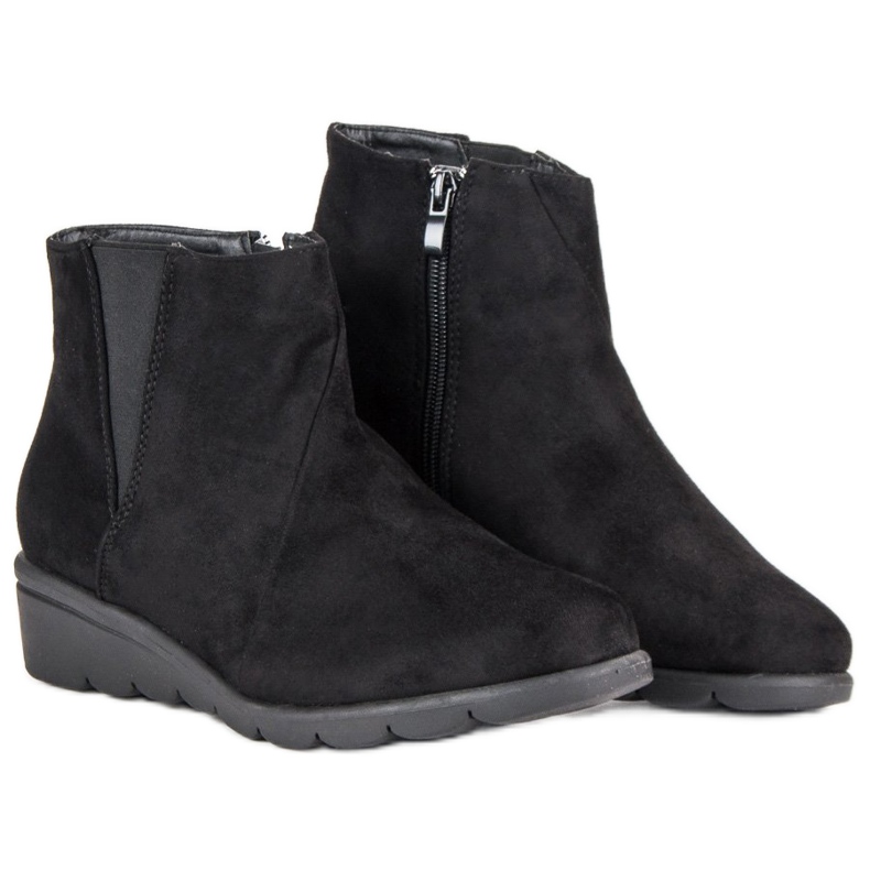 Kylie Wildleder Stiefeletten schwarz 1