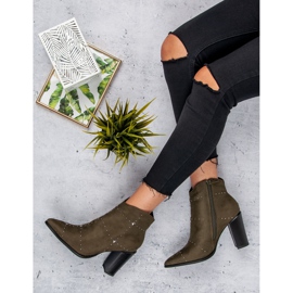 Kylie Khakifarbene Wildlederstiefel mehrfarbig grün 1