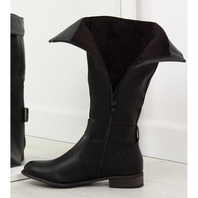 Schwarze Damenstiefel 439-PG Schwarz 2
