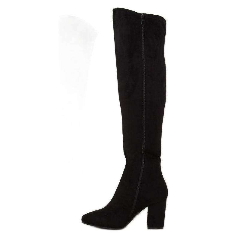 Schwarze High Heels Stiefel BH133-HB schwarz 2