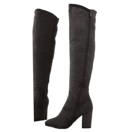 Grau Absatzstiefel BH133-HB Grau 1