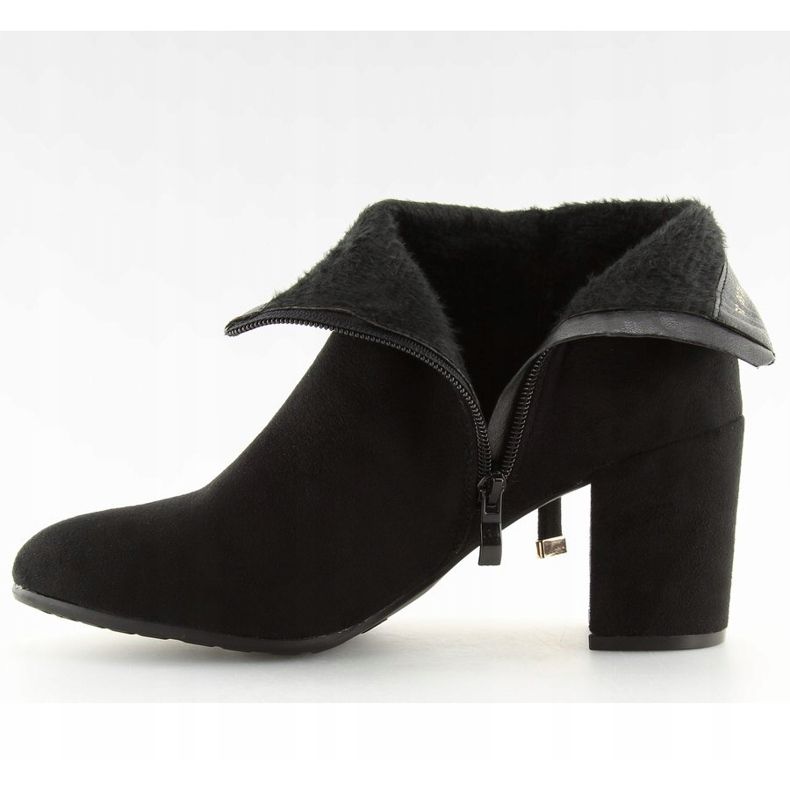 Schwarz YL56 Schwarze Stiefel mit hohen Absätzen 2