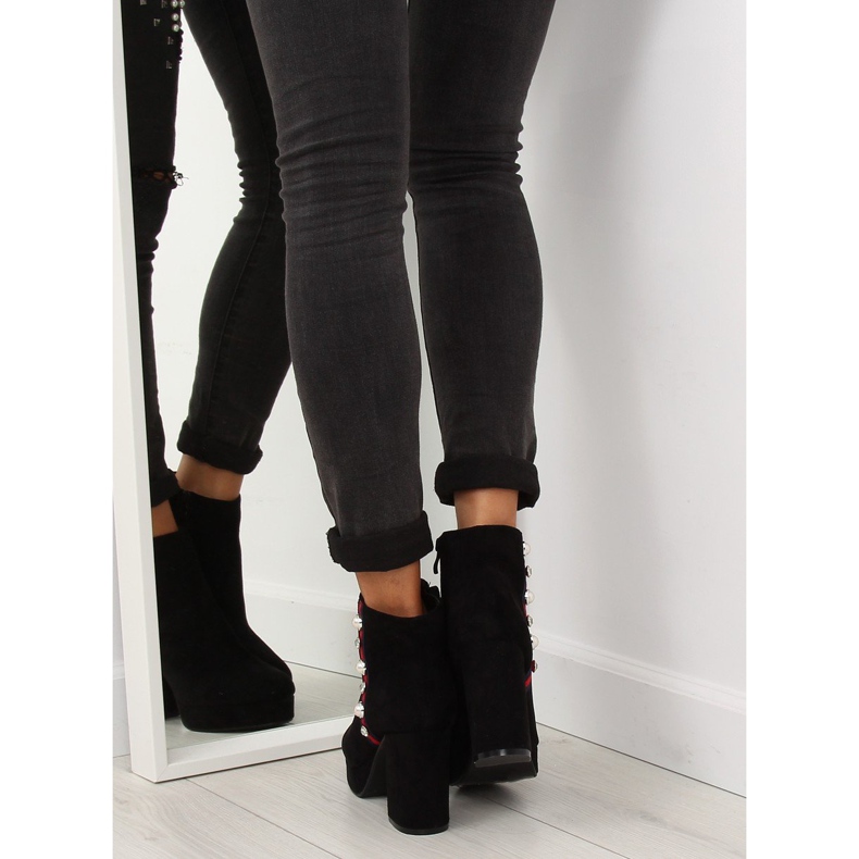 Schwarz YQ208 Schwarze Plateaustiefel 1