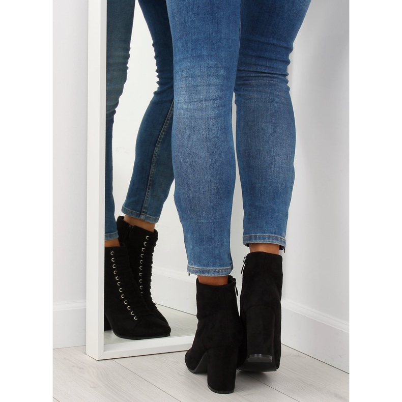 Stiefel mit stabilem Absatz schwarz SP03 Black 1