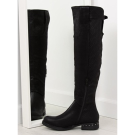 Schwarze Damenstiefel 228-PG schwarz 2