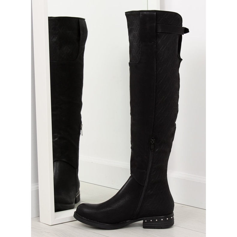 Schwarze Damenstiefel 228-PG schwarz 2