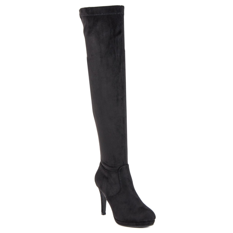 Small Swan Overknee-Stiefel schwarz 1