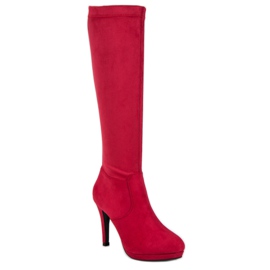 Small Swan Sexy Damenstiefel rot 1