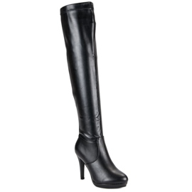 Small Swan Overknee-Stiefel schwarz 1