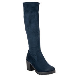 Wildleder-Stiefeletten von VINCEZA mehrfarbig blau 1