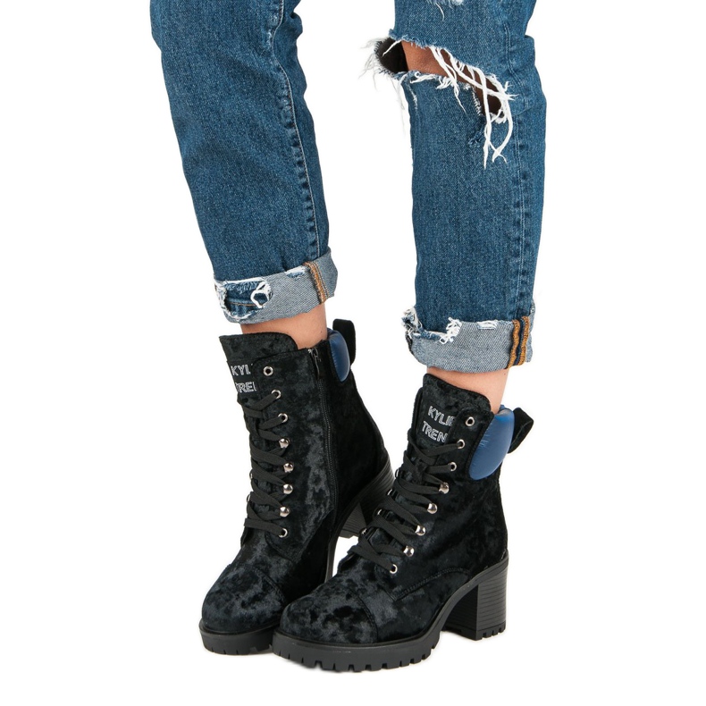 Kylie Velour-Arbeiter schwarz 1