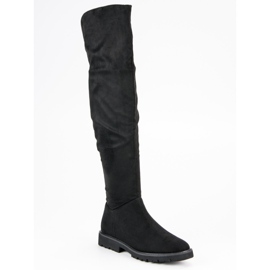 Kylie Stiefel mit flachem Absatz schwarz 2