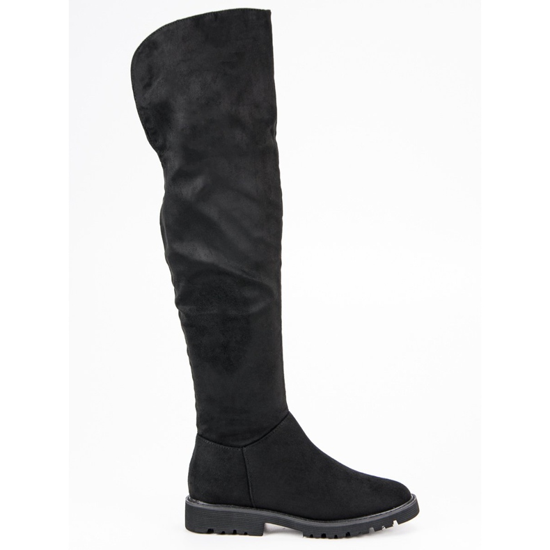 Kylie Stiefel mit flachem Absatz schwarz 1