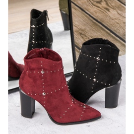 Kylie Schwarze Stiefel aus Wildleder 1