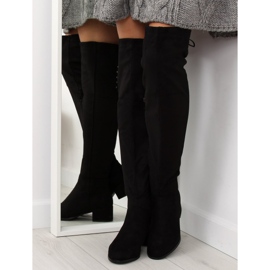 Schwarze Stiefel mit hohen Absätzen BH129-HB 2