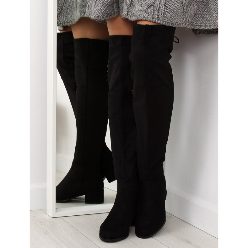 Schwarze Stiefel mit hohen Absätzen BH129-HB 2