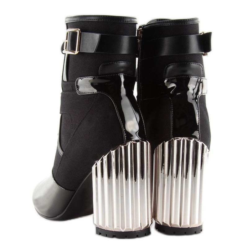Stiefel mit schwarzem Metallic-Absatz AE69P 1