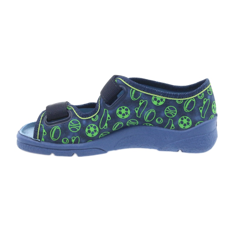 Befado Kinderschuhe Sandalen Hausschuhe 969y124 grün marineblau 2
