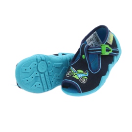 Befado Kinderschuhe Hausschuhe 217p095 blau grün navy blau 4