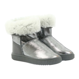 Lederstiefel Bartek 477750 Naturwolle silber- grau 6
