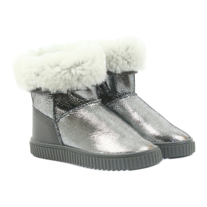 Lederstiefel Bartek 477750 Naturwolle silber- grau 6
