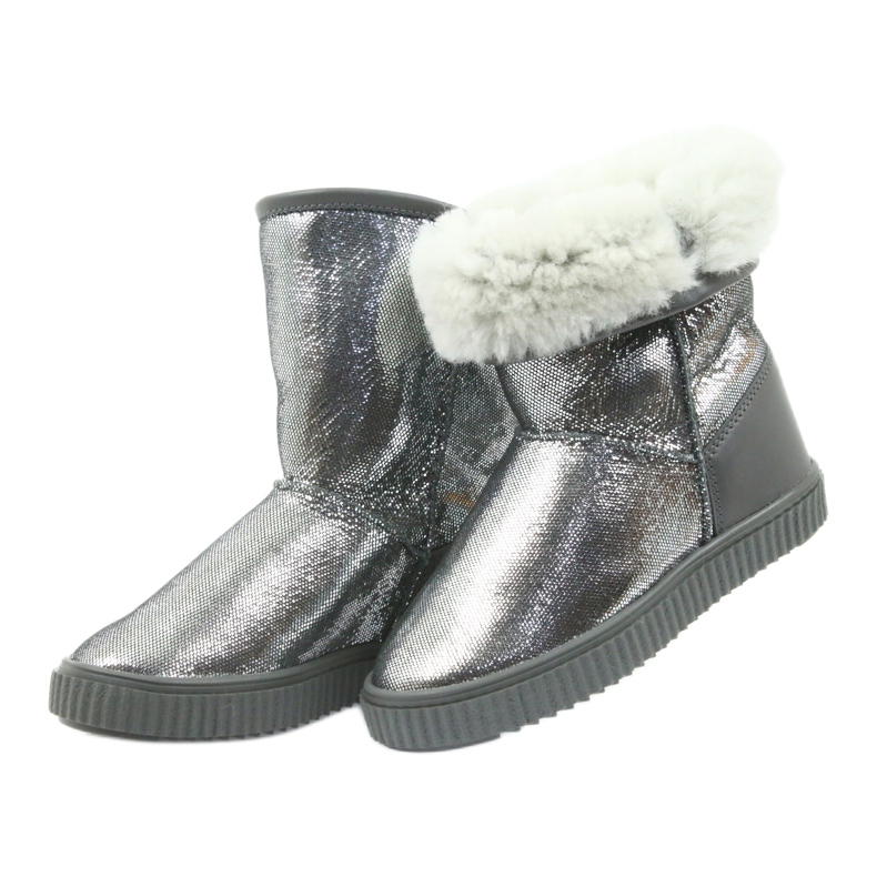 Lederstiefel Bartek 477750 Naturwolle silber- grau 5