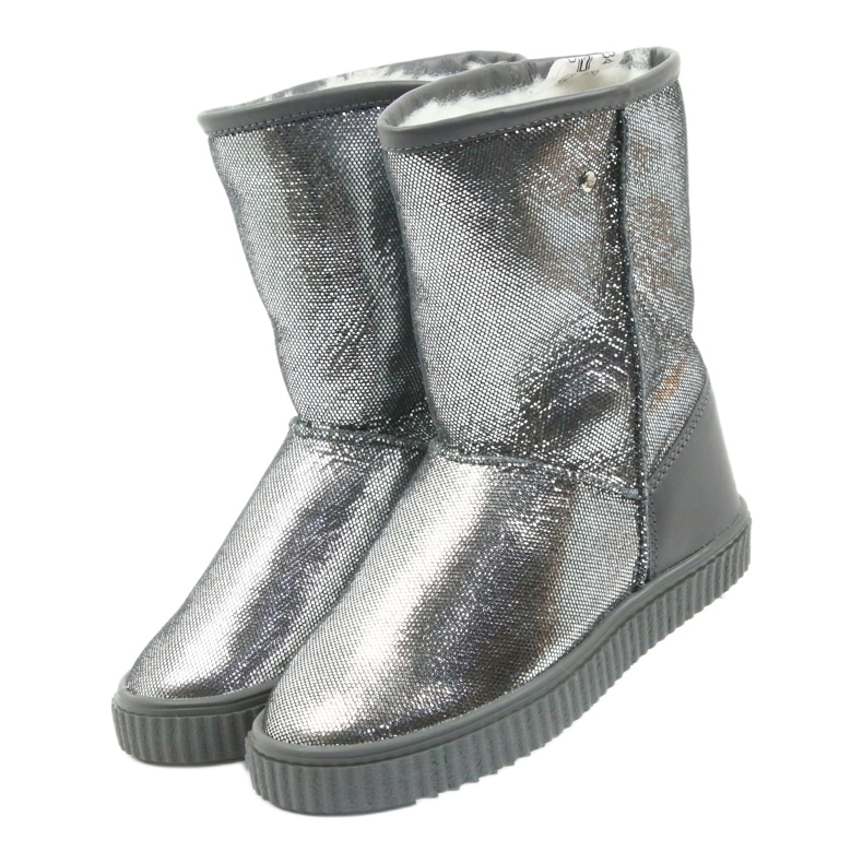 Lederstiefel Bartek 477750 Naturwolle silber- grau 4