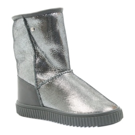 Lederstiefel Bartek 477750 Naturwolle silber- grau 1