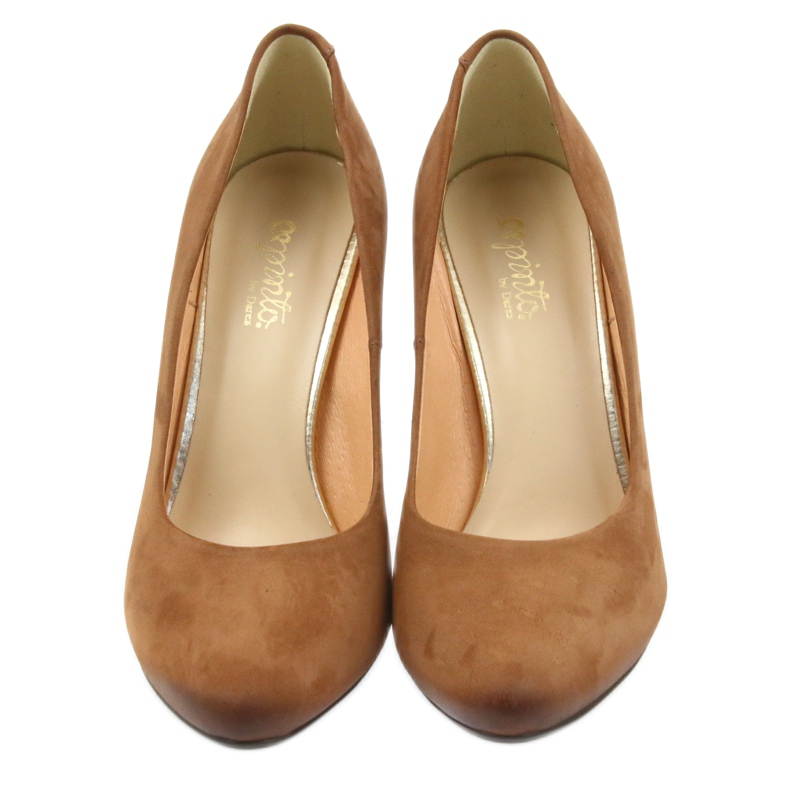 Espinto formelle Pumpen rote Pumpen auf einem dekorativen Pfosten braun 3