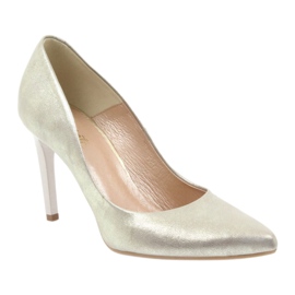 Espinto Metallic Pumps auf der Złote 456/72 Ferse golden 1