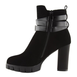 Schwarze Stiefel mit hohen Absätzen BH114-KB Schwarz 2