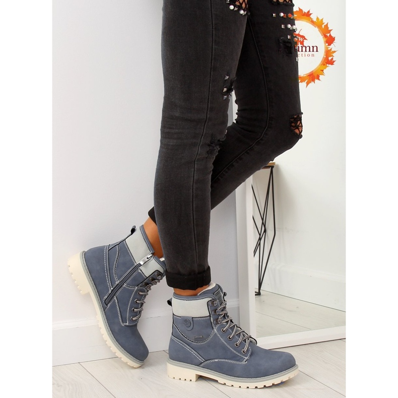 Isolierte blaue Holzstämme GD-TL01 blau 1