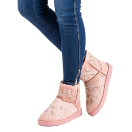 Trendige rosa Schneestiefel 2