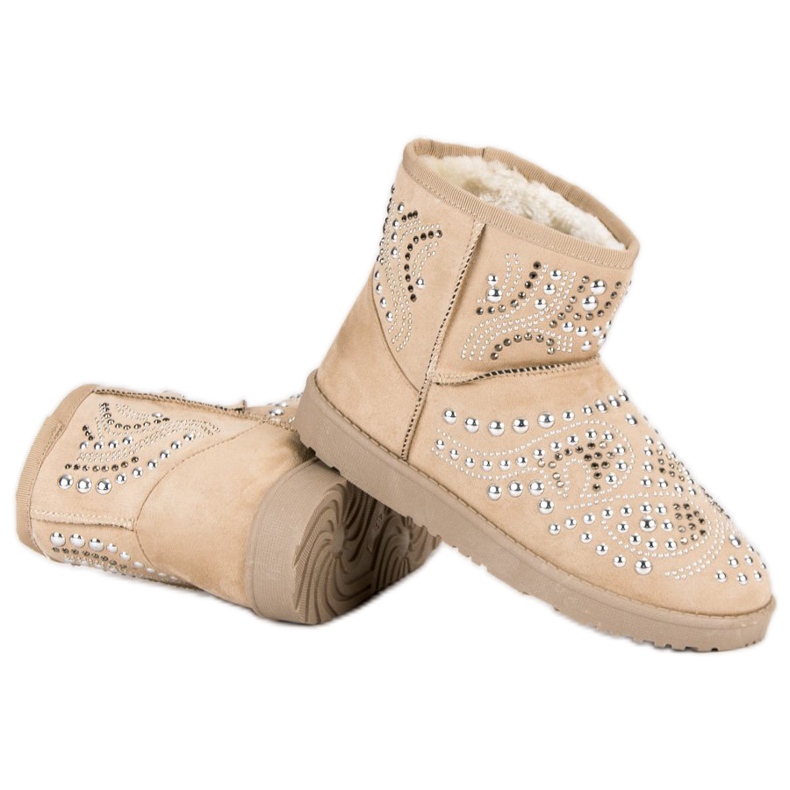 Modische beige Schneestiefel 1