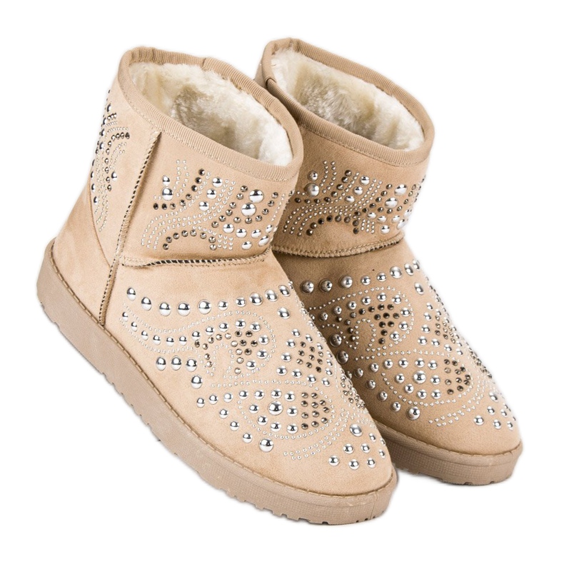 Modische beige Schneestiefel 2