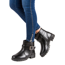 Lässige Stiefeletten schwarz 1