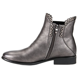 Filippo Lässige Chelsea-Boots grau 1