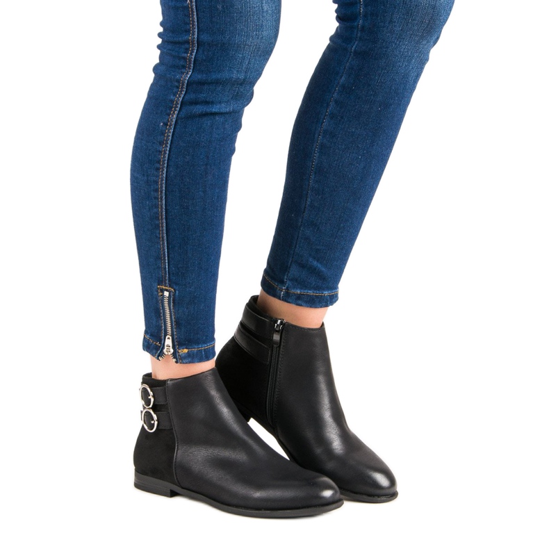 Super Mode Schwarze niedrige Stiefel 1