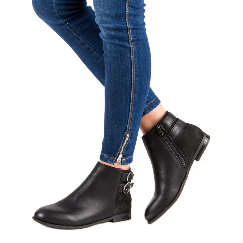 Super Mode Schwarze niedrige Stiefel 2