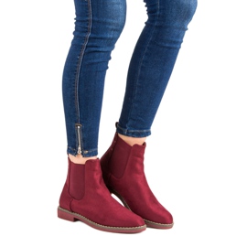 Super Mode Chelsea-Boots aus bordeauxrotem Wildleder 2