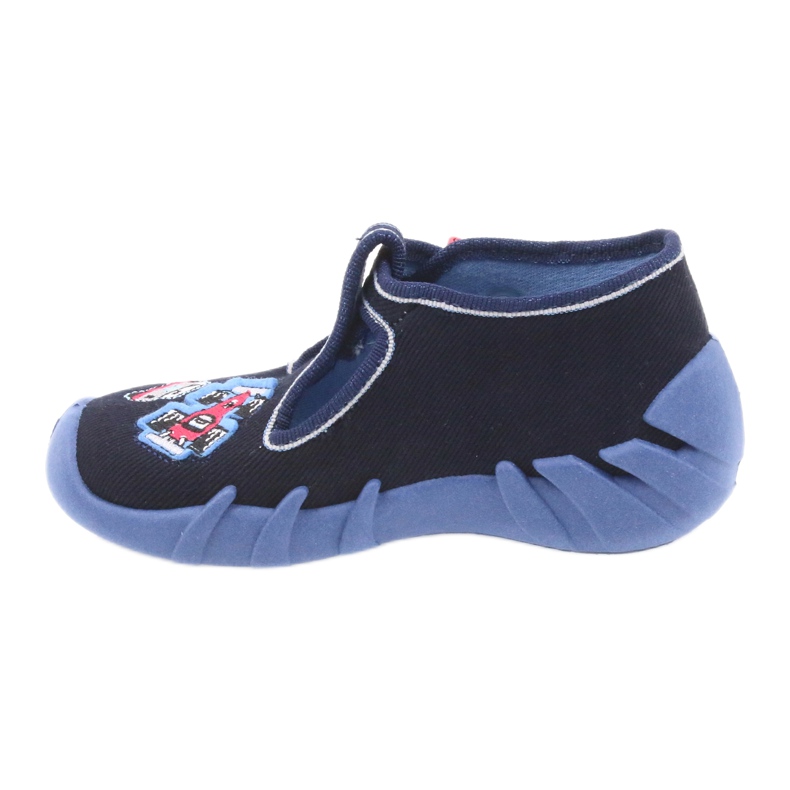 Befado Kinderschuhe 110P305 Hausschuhe blau rot marineblau 2
