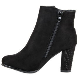 Elegante Wildlederstiefel schwarz 1