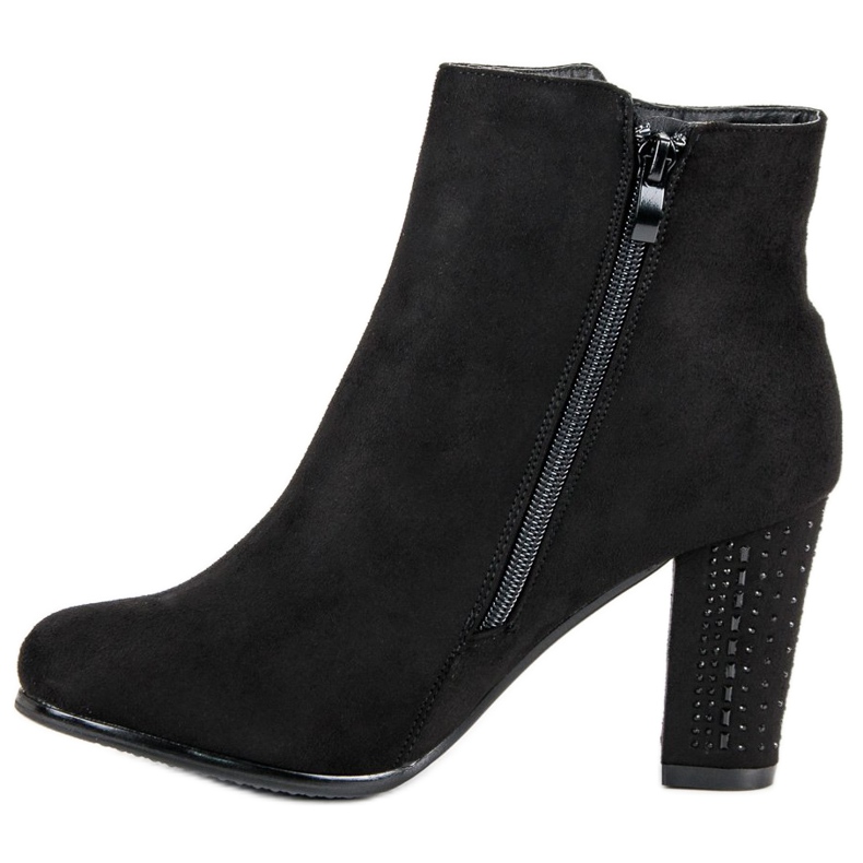 Elegante Wildlederstiefel schwarz 1